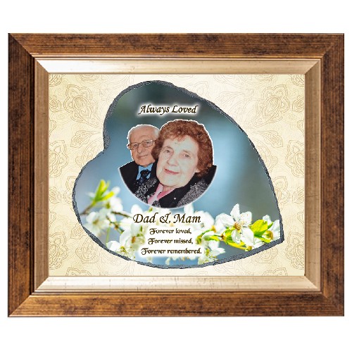 Religious Frame - Sacred Heart of Jesus Black & White (Colour Heart)